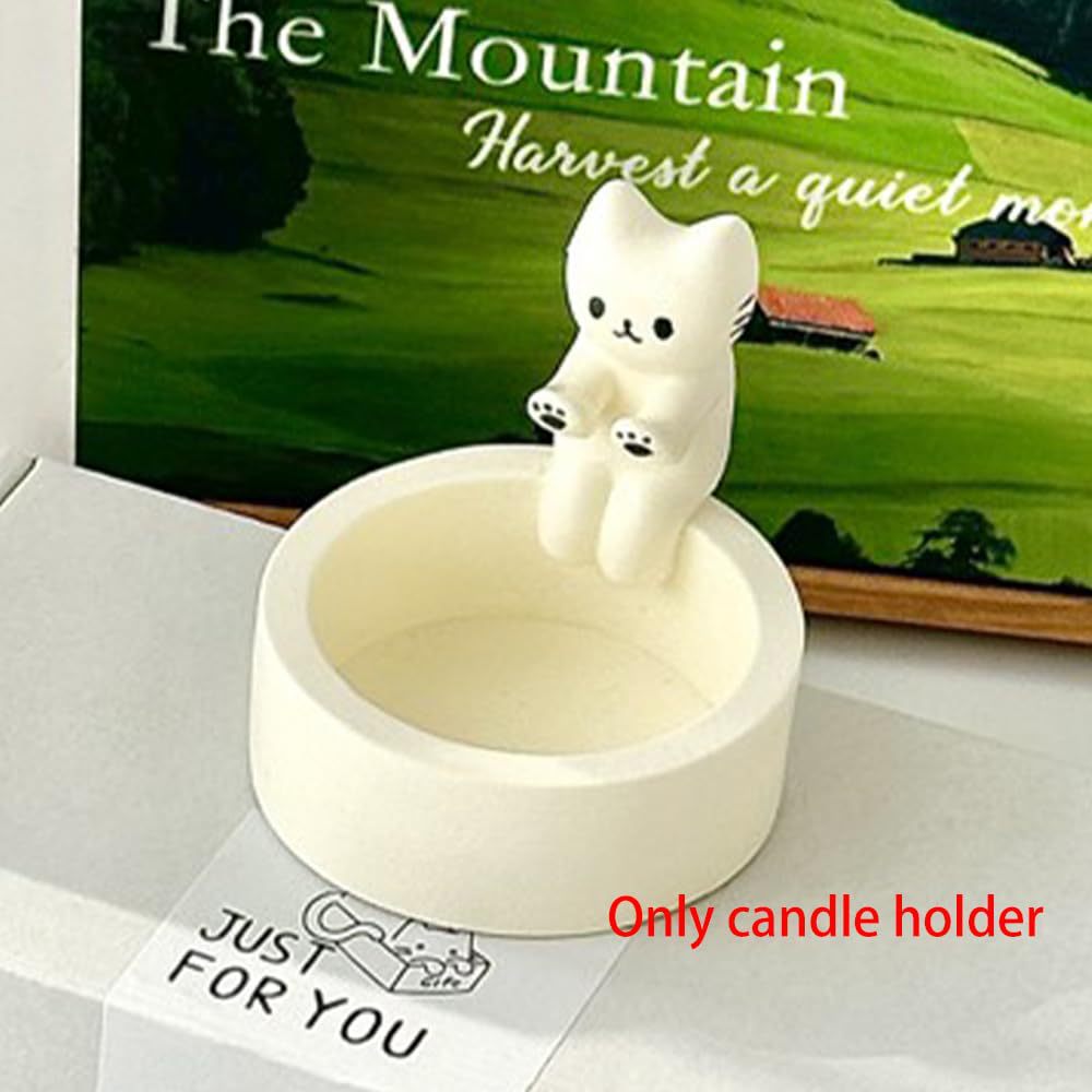 Cute Kitten Candle Holder