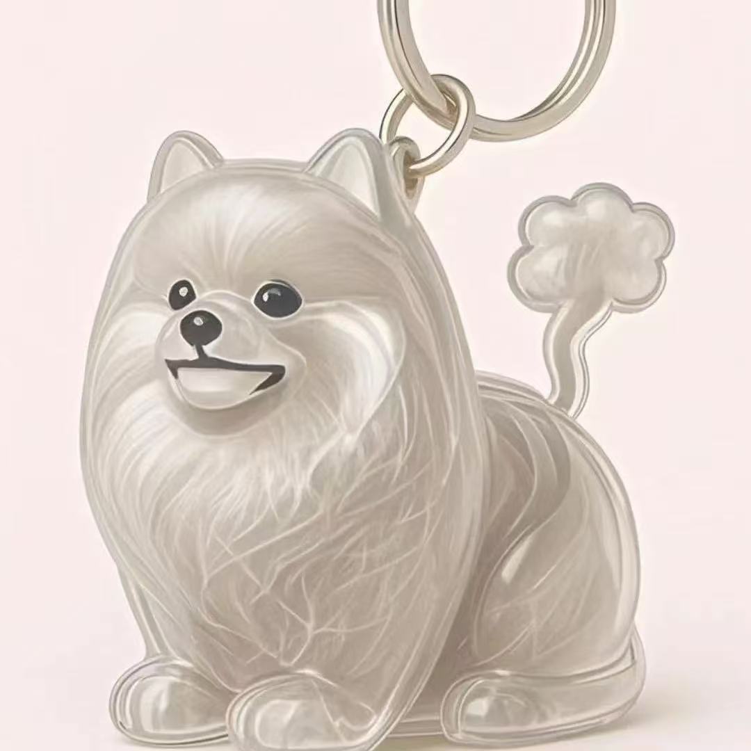 Dog Fur Storage Pendant Keychain