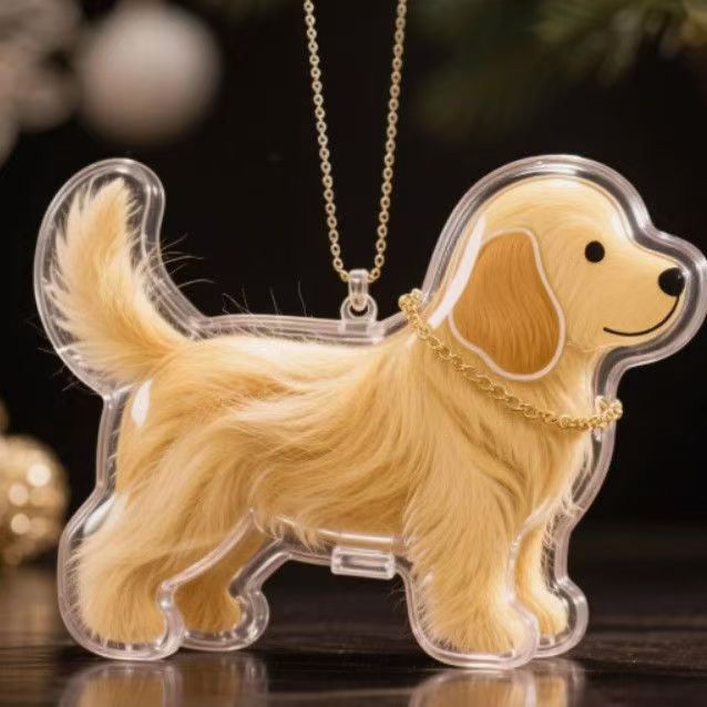 Dog Fur Storage Pendant Keychain
