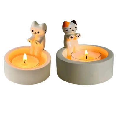 Cute Kitten Candle Holder